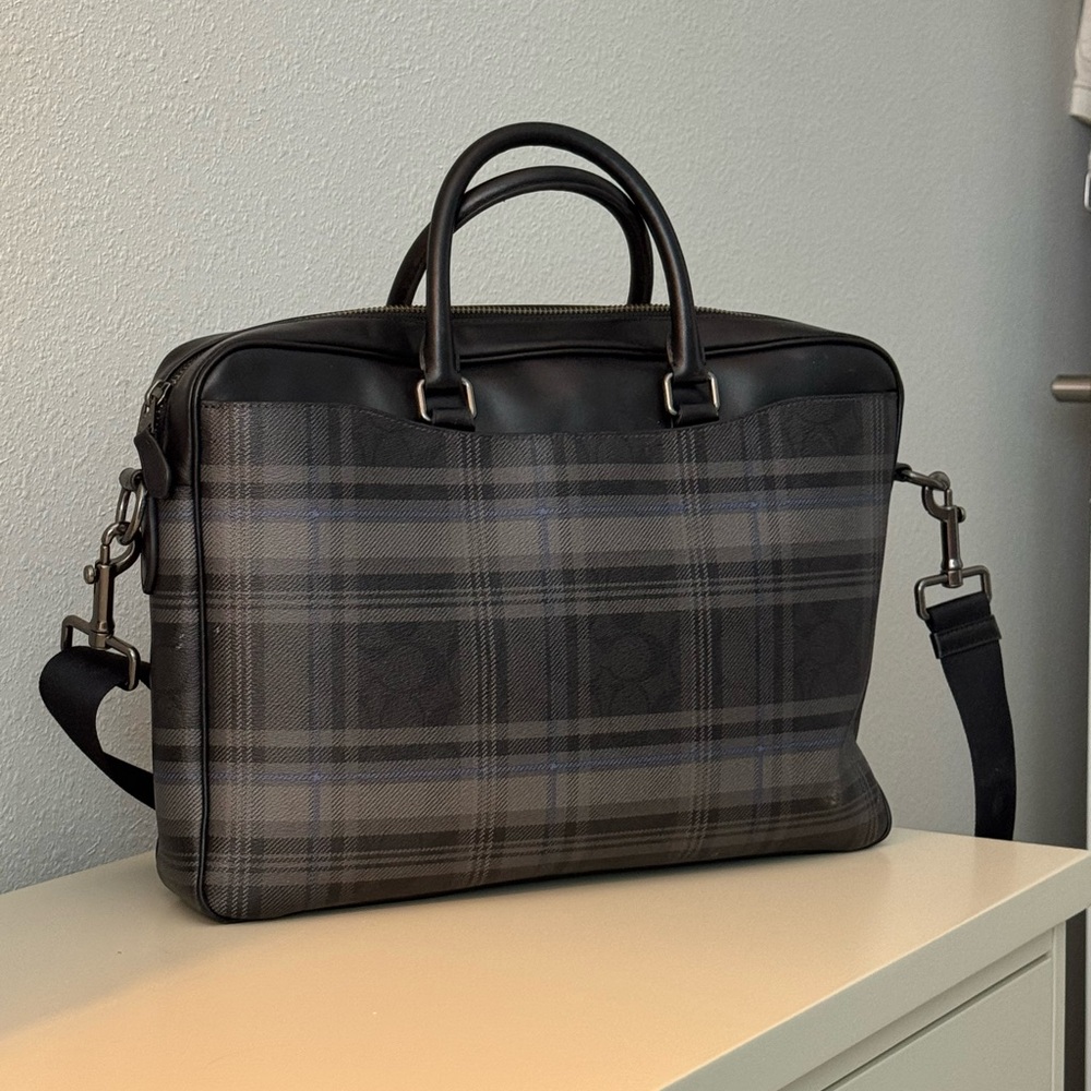 EUC Coach Beckett Stylish Black and Gray Computer Bag